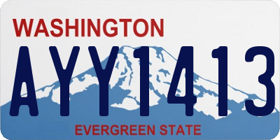 WA license plate AYY1413