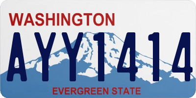 WA license plate AYY1414