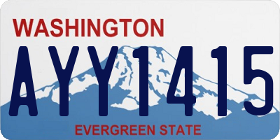 WA license plate AYY1415