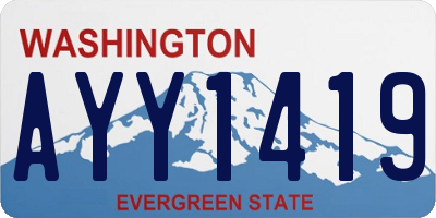 WA license plate AYY1419