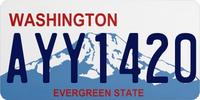 WA license plate AYY1420