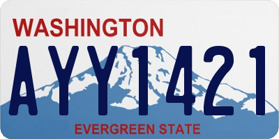 WA license plate AYY1421