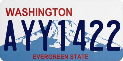 WA license plate AYY1422