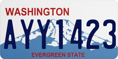 WA license plate AYY1423