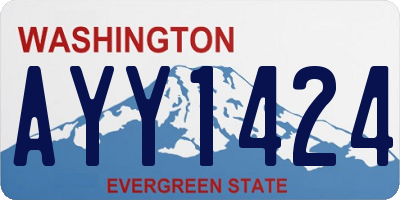 WA license plate AYY1424