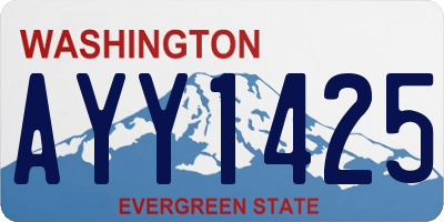 WA license plate AYY1425