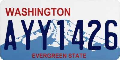 WA license plate AYY1426