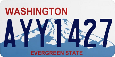 WA license plate AYY1427