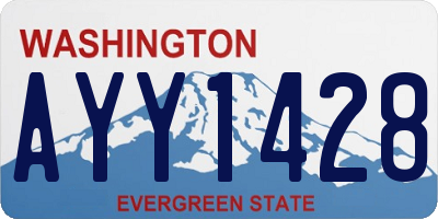 WA license plate AYY1428