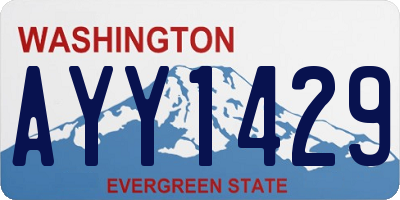 WA license plate AYY1429