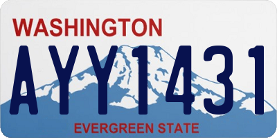 WA license plate AYY1431