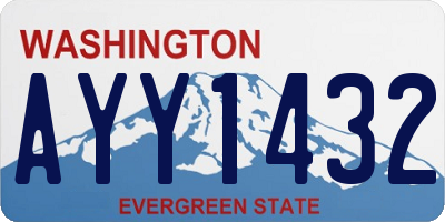 WA license plate AYY1432