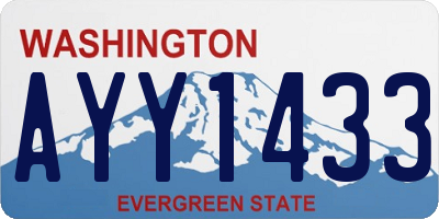 WA license plate AYY1433