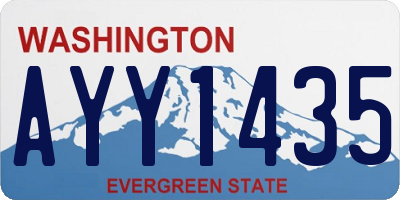 WA license plate AYY1435