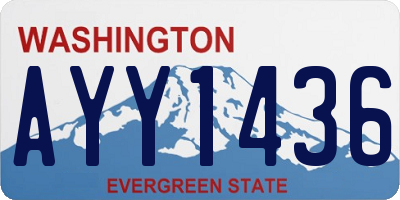 WA license plate AYY1436