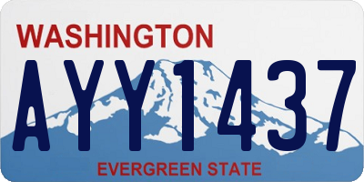 WA license plate AYY1437