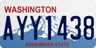 WA license plate AYY1438