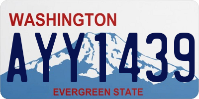 WA license plate AYY1439