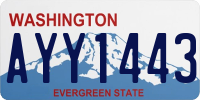 WA license plate AYY1443