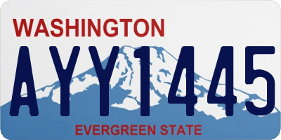 WA license plate AYY1445