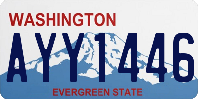 WA license plate AYY1446