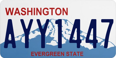 WA license plate AYY1447