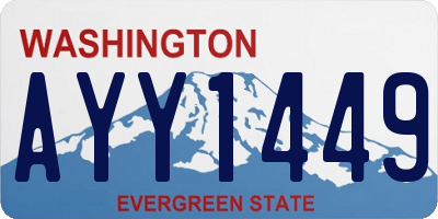 WA license plate AYY1449