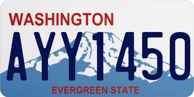 WA license plate AYY1450