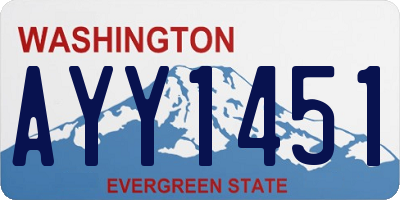 WA license plate AYY1451