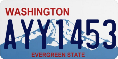 WA license plate AYY1453