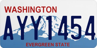 WA license plate AYY1454