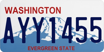 WA license plate AYY1455