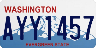 WA license plate AYY1457