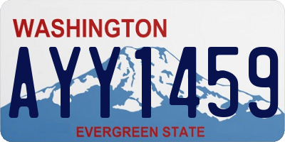 WA license plate AYY1459