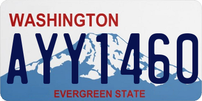 WA license plate AYY1460