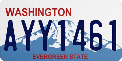 WA license plate AYY1461