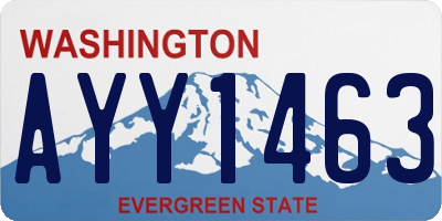 WA license plate AYY1463