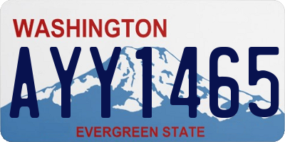 WA license plate AYY1465