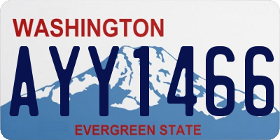 WA license plate AYY1466