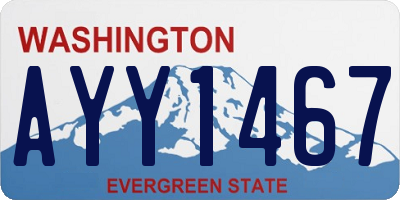 WA license plate AYY1467