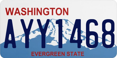 WA license plate AYY1468