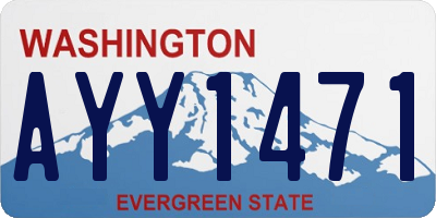 WA license plate AYY1471