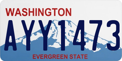 WA license plate AYY1473