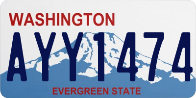 WA license plate AYY1474