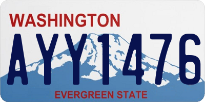 WA license plate AYY1476