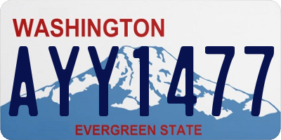 WA license plate AYY1477