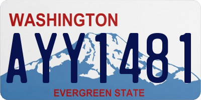 WA license plate AYY1481