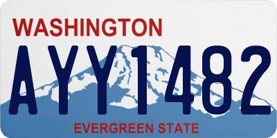 WA license plate AYY1482