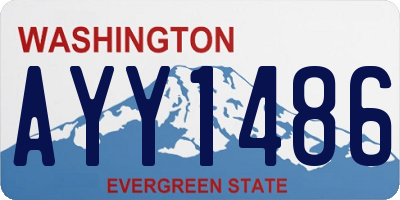 WA license plate AYY1486