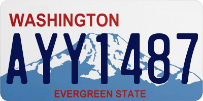 WA license plate AYY1487